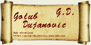 Golub Dujanović vizit kartica